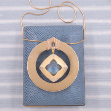 Custom BVLGARI 'Pyramid' Pendant with Blue Topaz