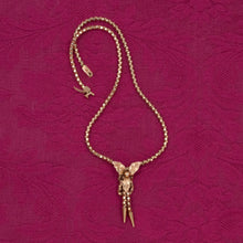 Gold Mesh Rope Bolo Necklace c1970