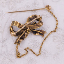 Bow Pin with Old Mine Diamond c1880