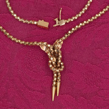 Gold Mesh Rope Bolo Necklace c1970
