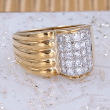Diamond Pavé Ridged Wave Ring