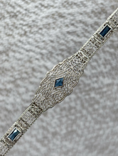 Antique Filigree Bracelet w/Sapphires