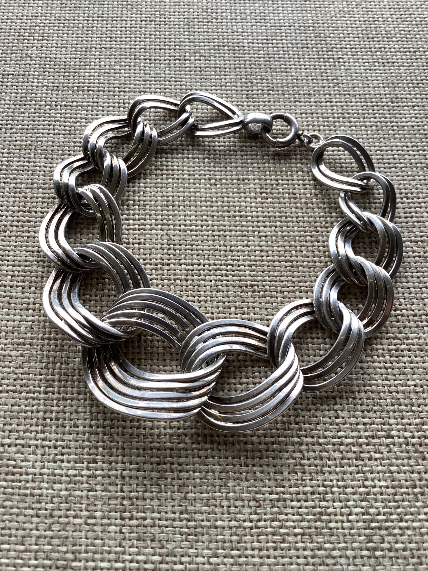 1940’s Sterling Wavy Chain Bracelet
