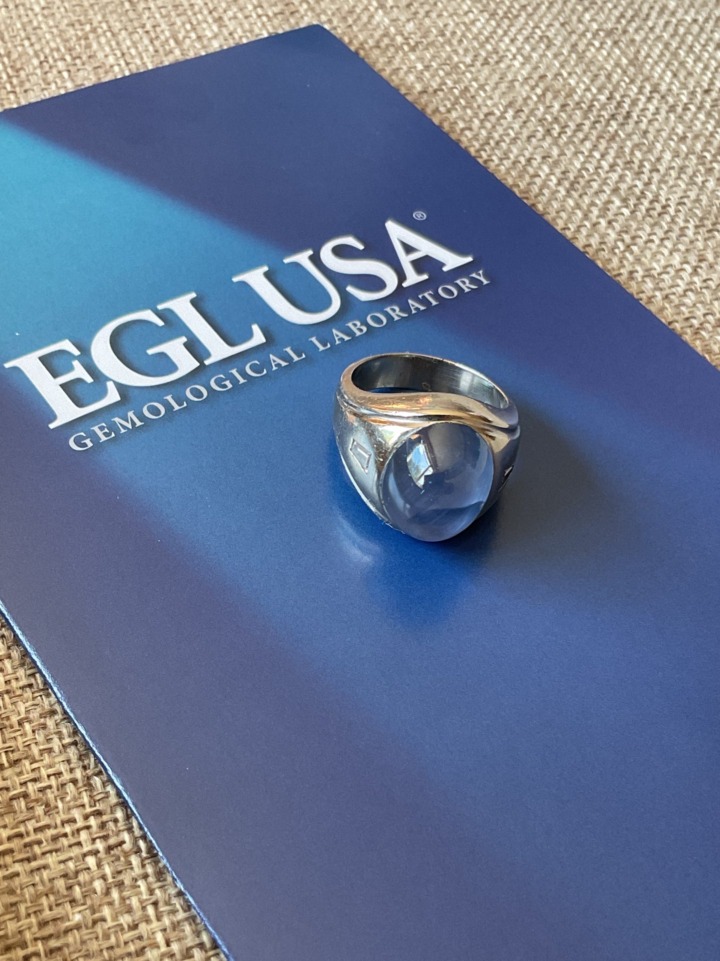1940’s-1950’s 14k 19ct Star Sapphire & Diamond Ring w/EGL Cert.