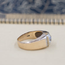 1.17 Carat Old European Cut Diamond Wide Band Ring c1930