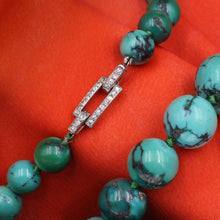 Spiderweb Turquoise Bead Necklace c1930