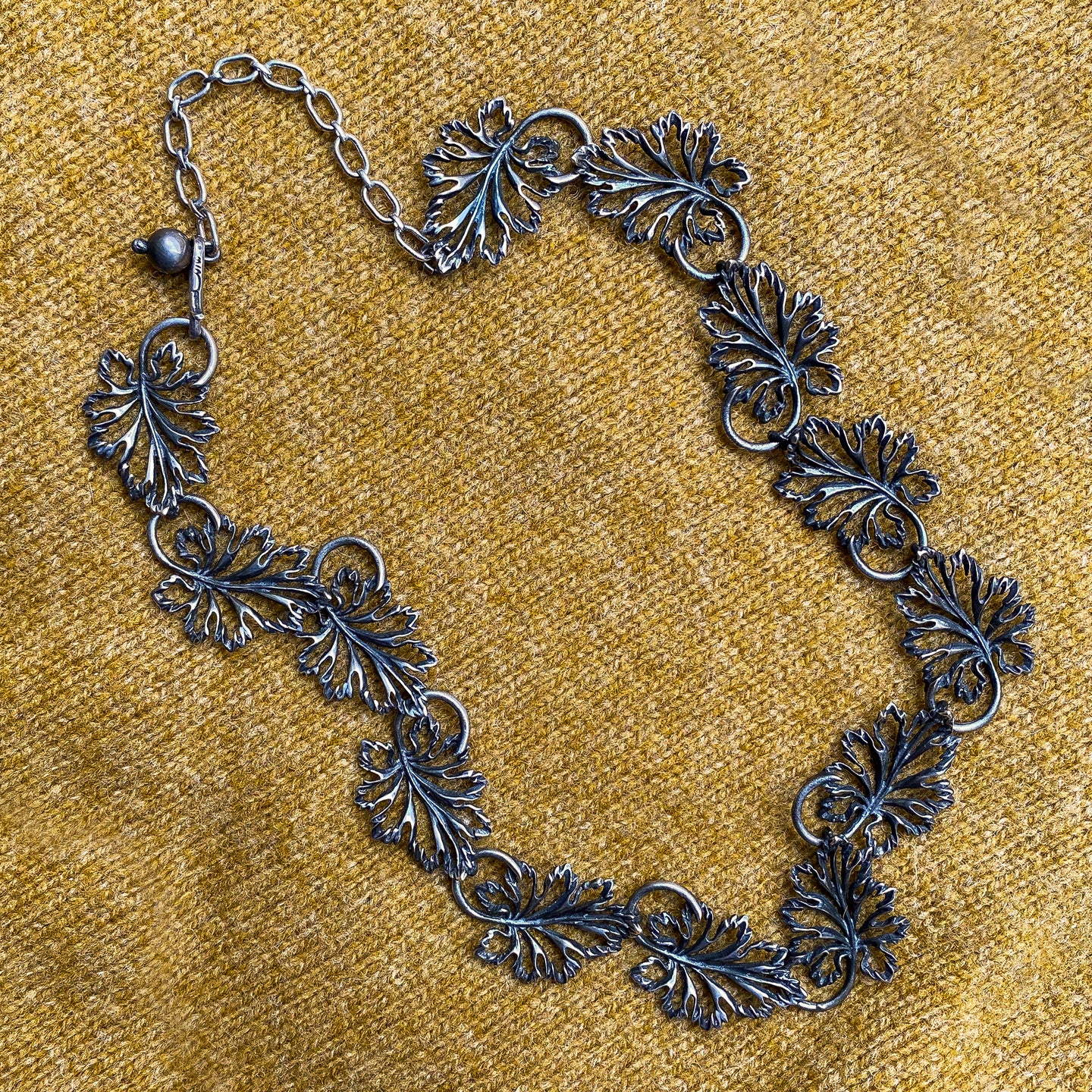 Silver Leaves Necklace c1950
