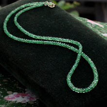 Graduated Faceted Emerald Bead Necklace