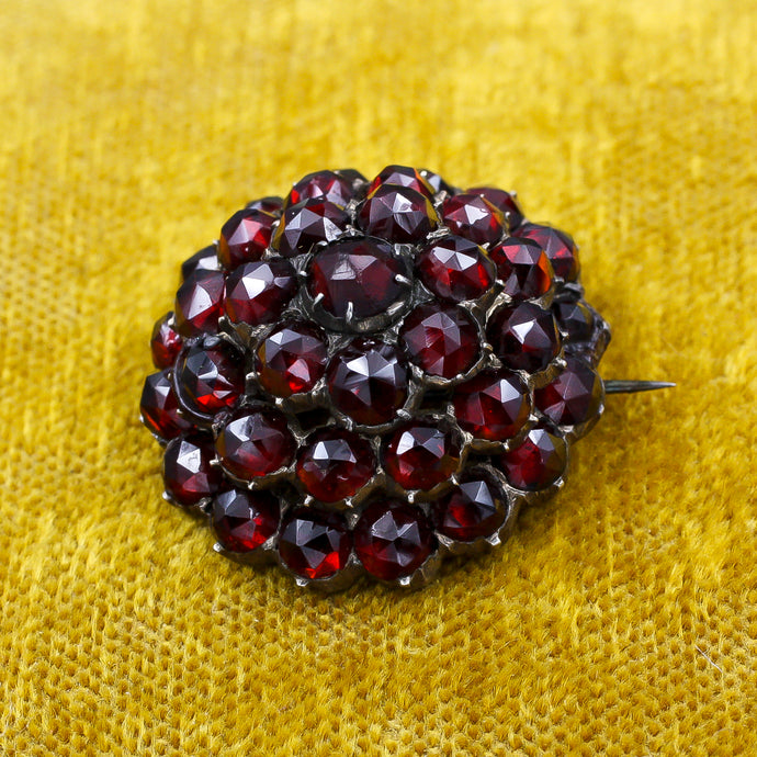 Bohemian Garnet Brooch c1860
