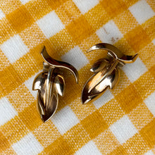 Gold Leaf Earrings c1930