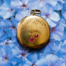 Ruby Cherry Locket c1900