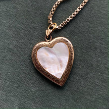 Mother of Pearl Heart Locket c1920