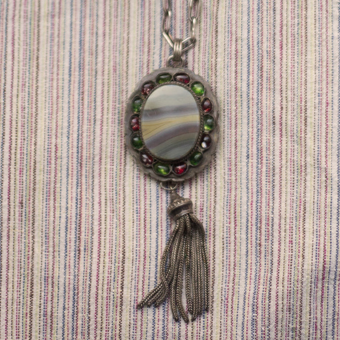 Georgian Agate & Paste Pendant c1800
