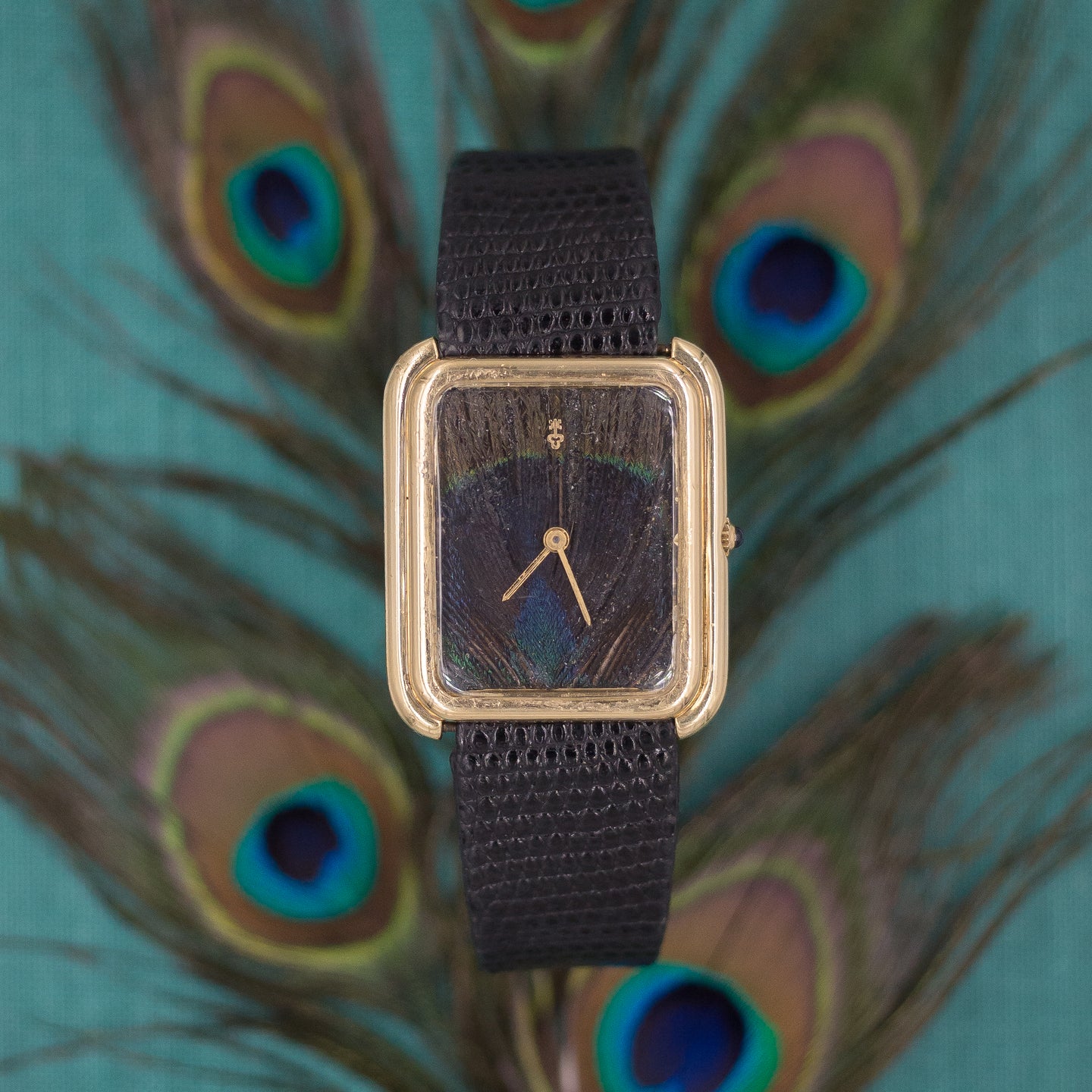 Corum Peacock Feather Dial Watch c1965
