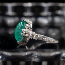 Art Deco 3.50 Carat Emerald Ring