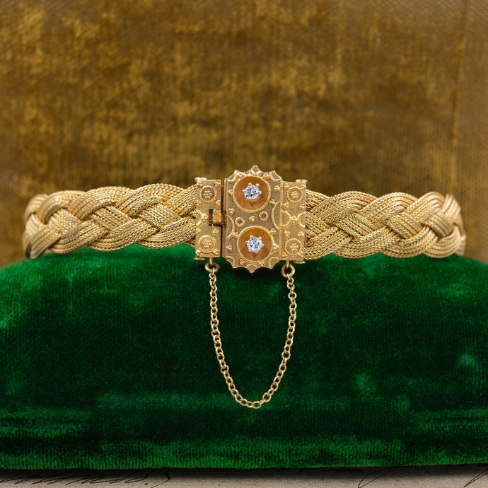 Braided Gold Bracelet c1930