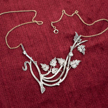 Garnet Leaves Necklace c1880