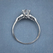 Classic 1.27 Carat Antique Cut Diamond Ring c1950