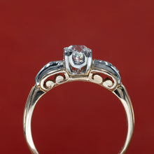 Old Mine Diamond Two-Tone Ring c1930