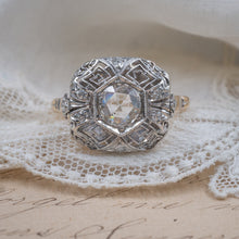 Rose Cut Diamond Cushion Ring c1910