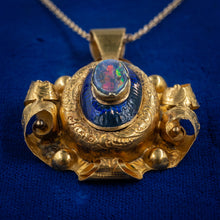 Georgian Black Opal Pendant c1830