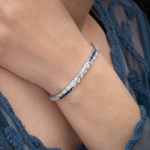 Sapphire and Diamond Bracelet c1950