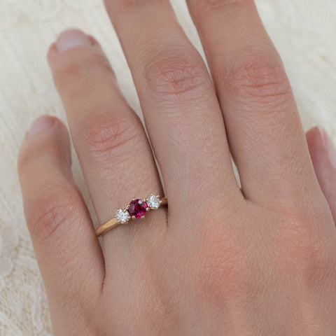 Burmese Ruby and Diamond Ring c1980