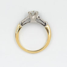 Modern Brilliant and Baguette Diamond Two-tone Ring