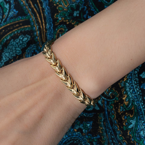 Italian Herringbone Bracelet c1980