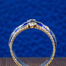 Midcentury Cloissoné Enamel Ring c1960