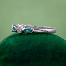 Marquis Emerald and Diamond Band