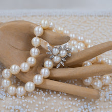 Diamond-Clasped Strand of Pearls c1950