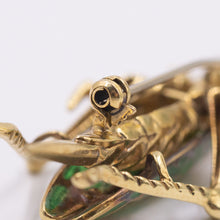 Plique-à-jour Grasshopper Brooch/Pendant c1960