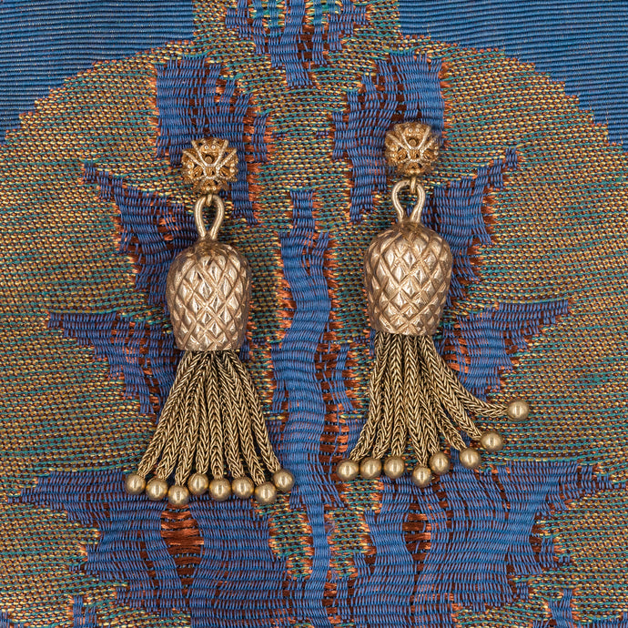 Gold Tassel Earrings c1970