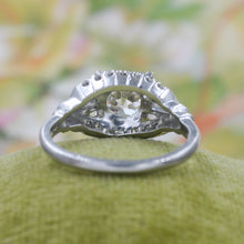 1.45 Carat Old European Cut Diamond Ellipse Ring c1940