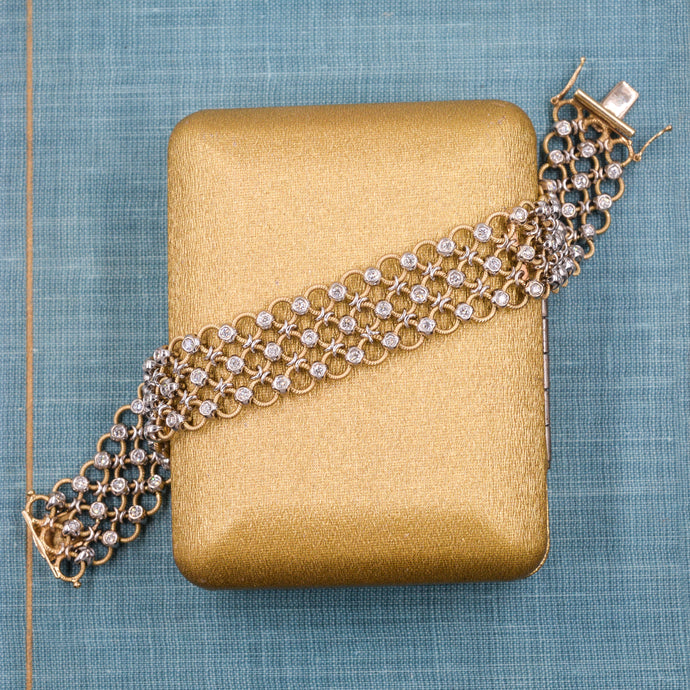 Diamond Chainmail Bracelet c1980