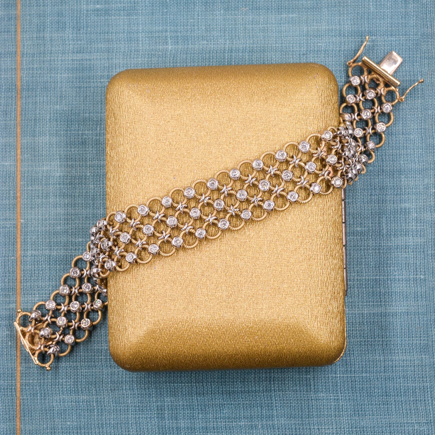 Diamond Chainmail Bracelet c1980 – Pippin Vintage Jewelry