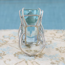71 Carat Aquamarine Cocktail Ring c1950