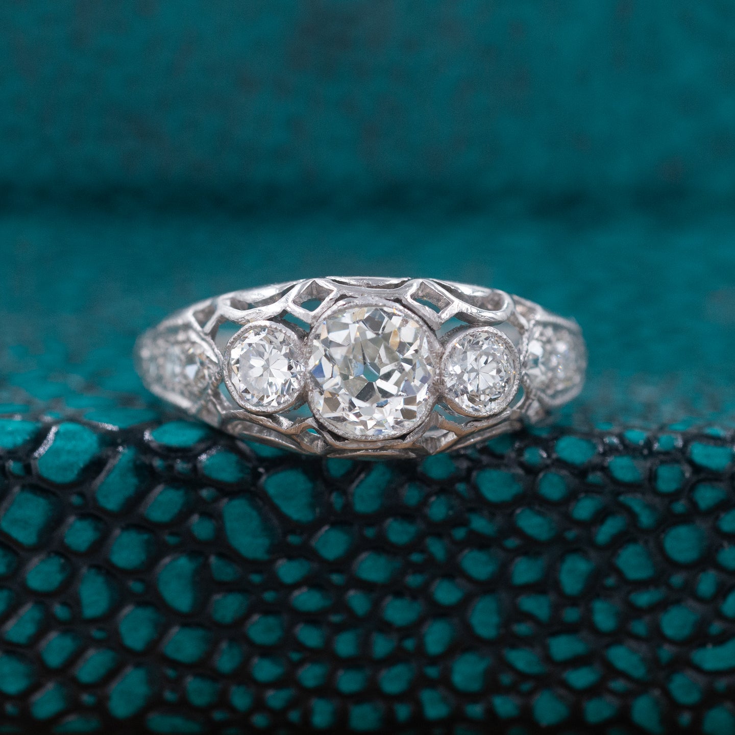 Three-Stone Diamond Ring c1920