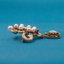 Victorian Revival Opal and Pearl Brooch/Pendant c1980