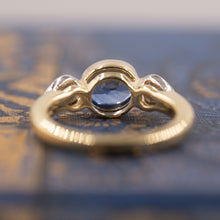 Ceylon Sapphire and Pear Diamond Ring c1980