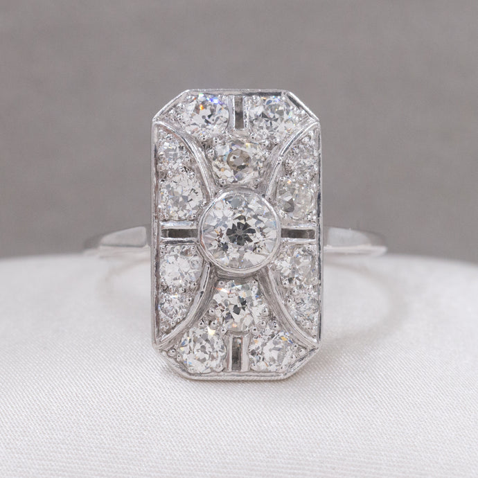 Flush Rectangular Dinner Ring c1920