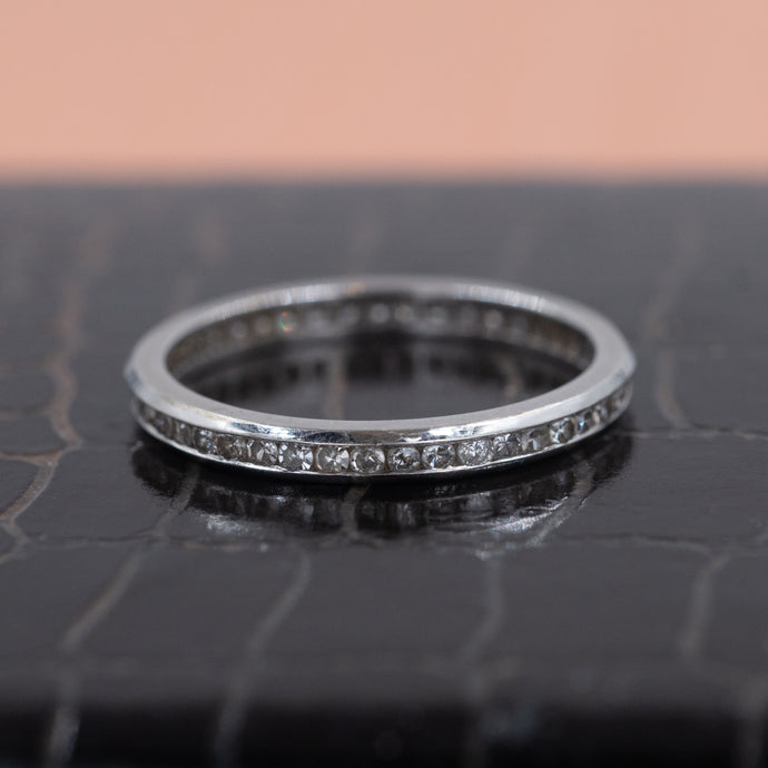 Channel Set Diamond Eternity Band c1950