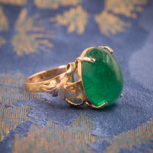 15 Carat Colombian Emerald Cabochon Ring c1950