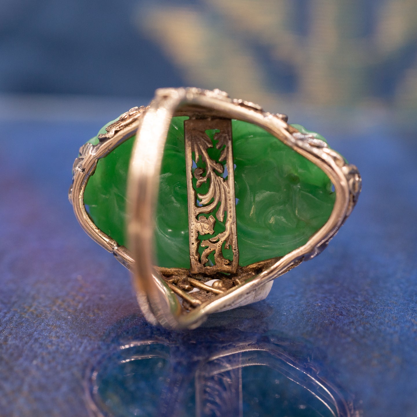 Jade Rimg Antique Carved Jade Ring – Pippin Vintage Jewelry