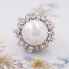 Mabé Pearl Cocktail Ring c1950
