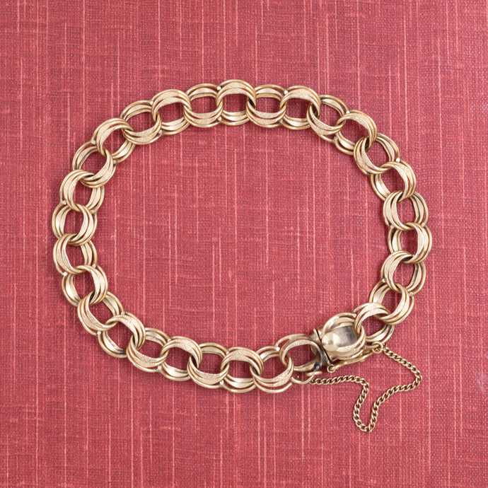 Open Link Gold Chain Bracelet c1960