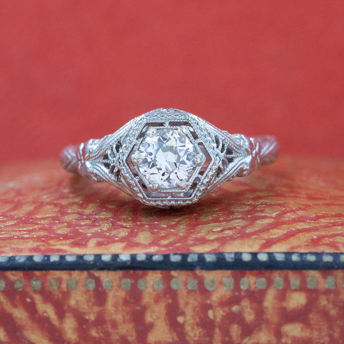 Antique Star Marquise Cut Diamond Ring c1950 – Pippin Vintage Jewelry