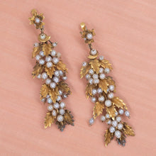 Natural Pearl Grapevine Earrings c1900