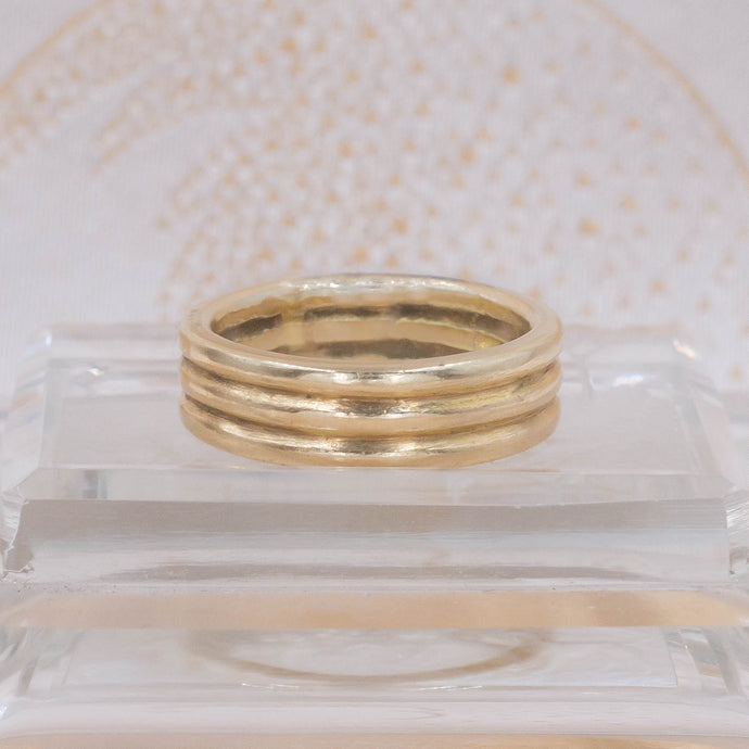 Three Banded Gold Band